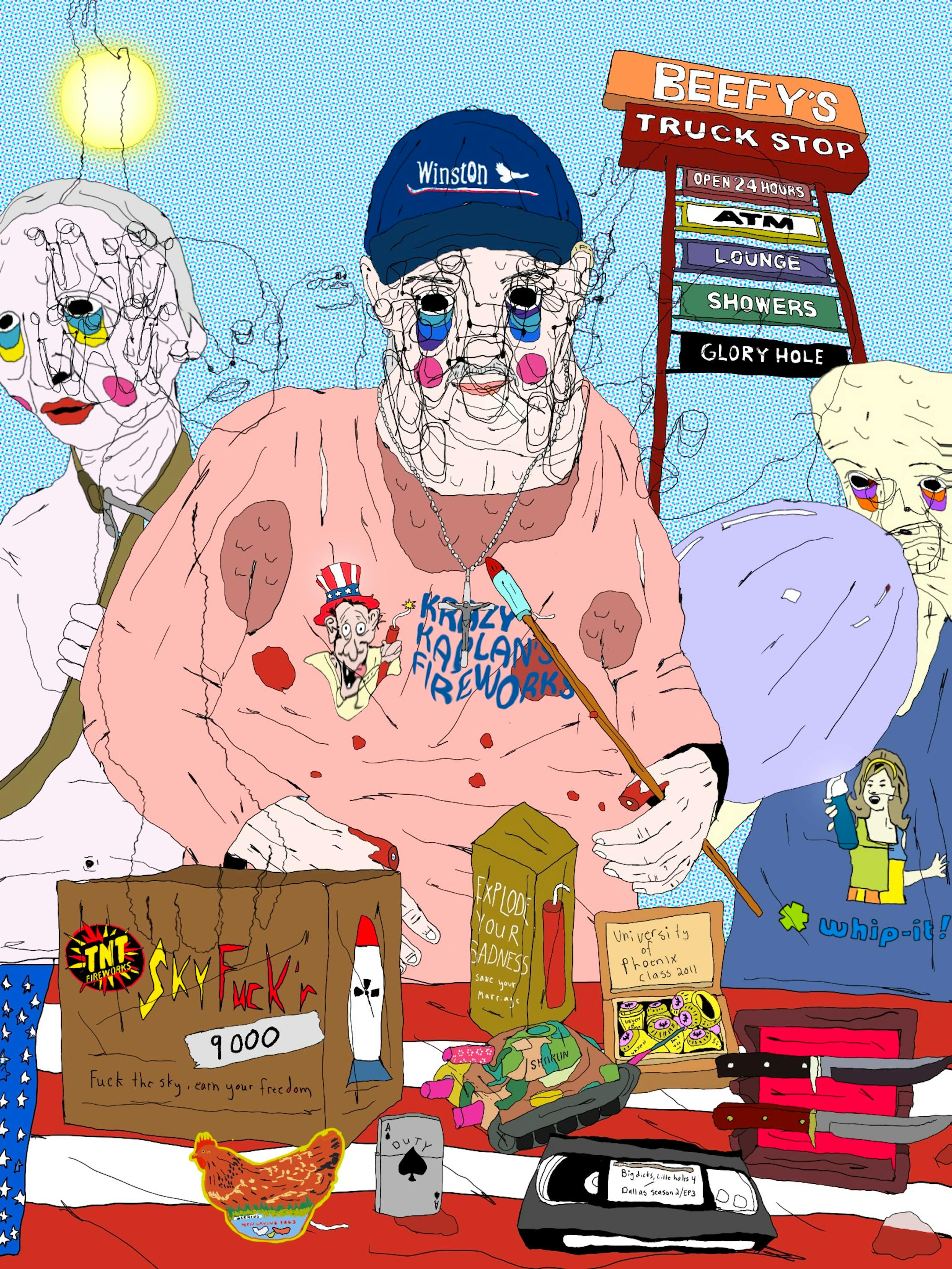 we bought fireworks from a man with no thumbs